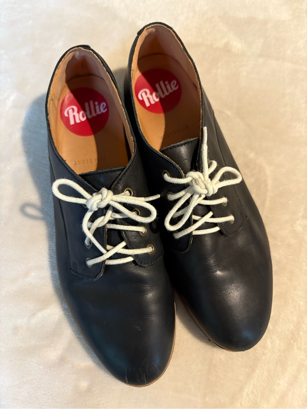 Rollie Black Leather Derby Shoes for Men - Classic Lace-Up Oxford Style